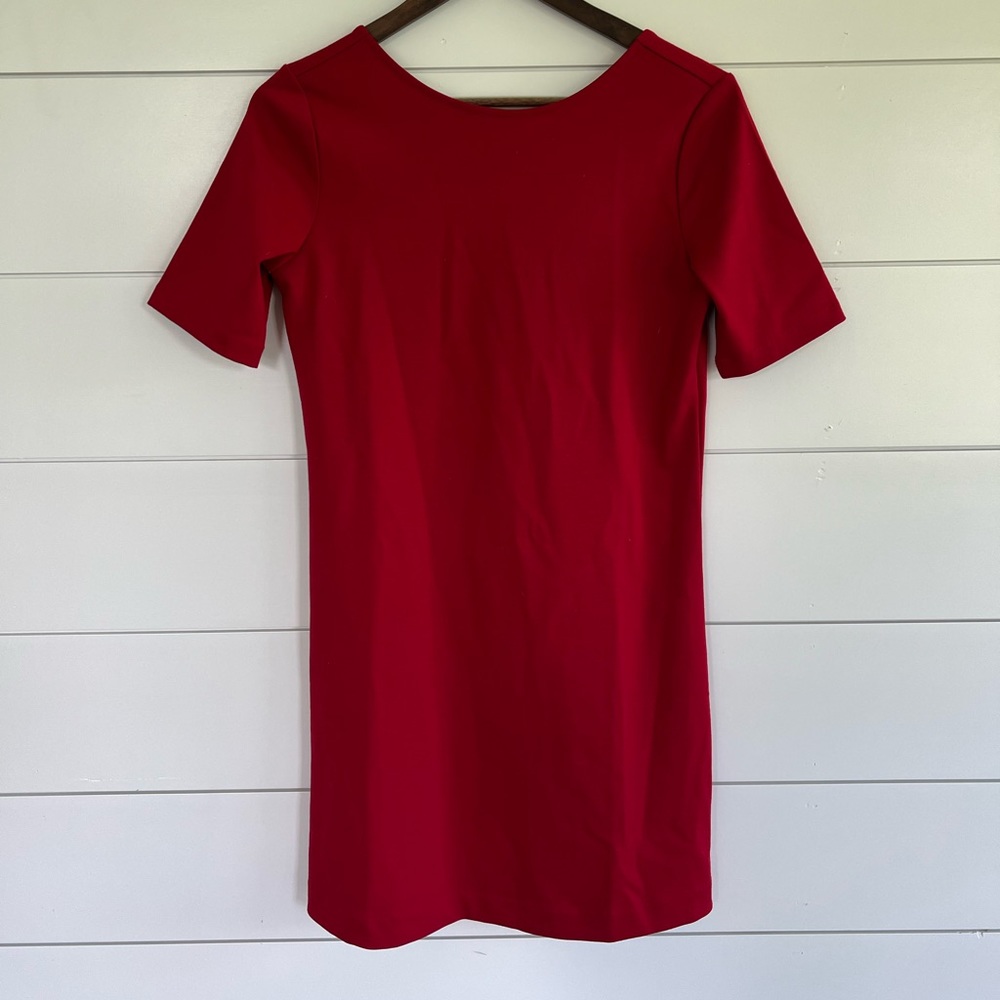 SOLD NWT Gap Short-Sleeve Red Knee-Length Pencil Dress Size XS - Picture 1 of 3